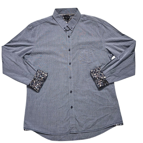 7Diamonds Other - Men's 7Diamonds Groove City Button front Shirt L, Blue Floral